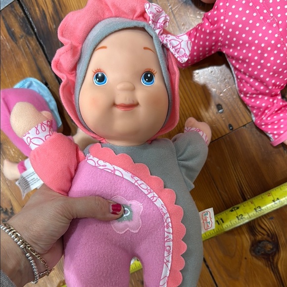 Baby Doll Set of 3 with Pink and Gray Outfits - Picture 6 of 6